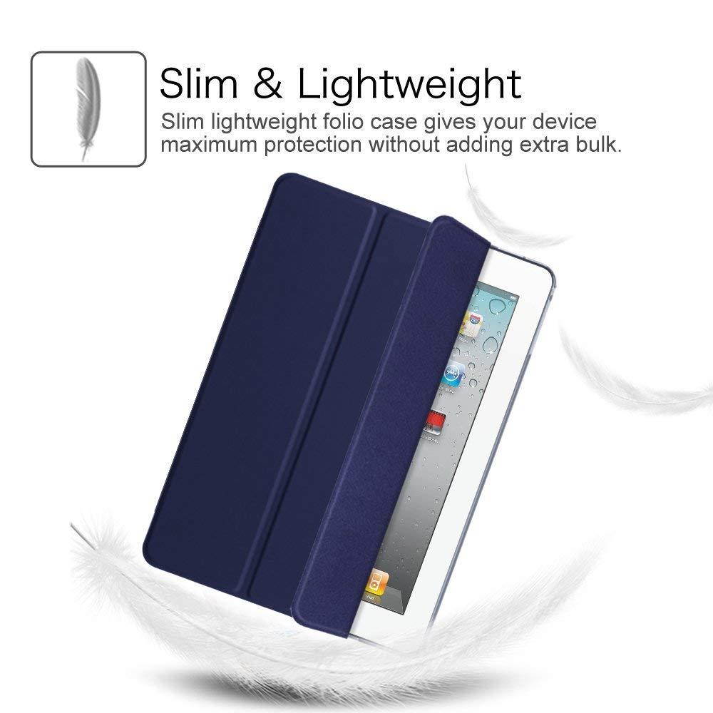 Fintie iPad 2/3 / 4 Case - Lightweight Smart Slim Shell Translucent Frosted Back Cover Supports Auto Wake/Sleep for iPad 4th Generation with Retina Display, iPad 3 & iPad 2, Navy