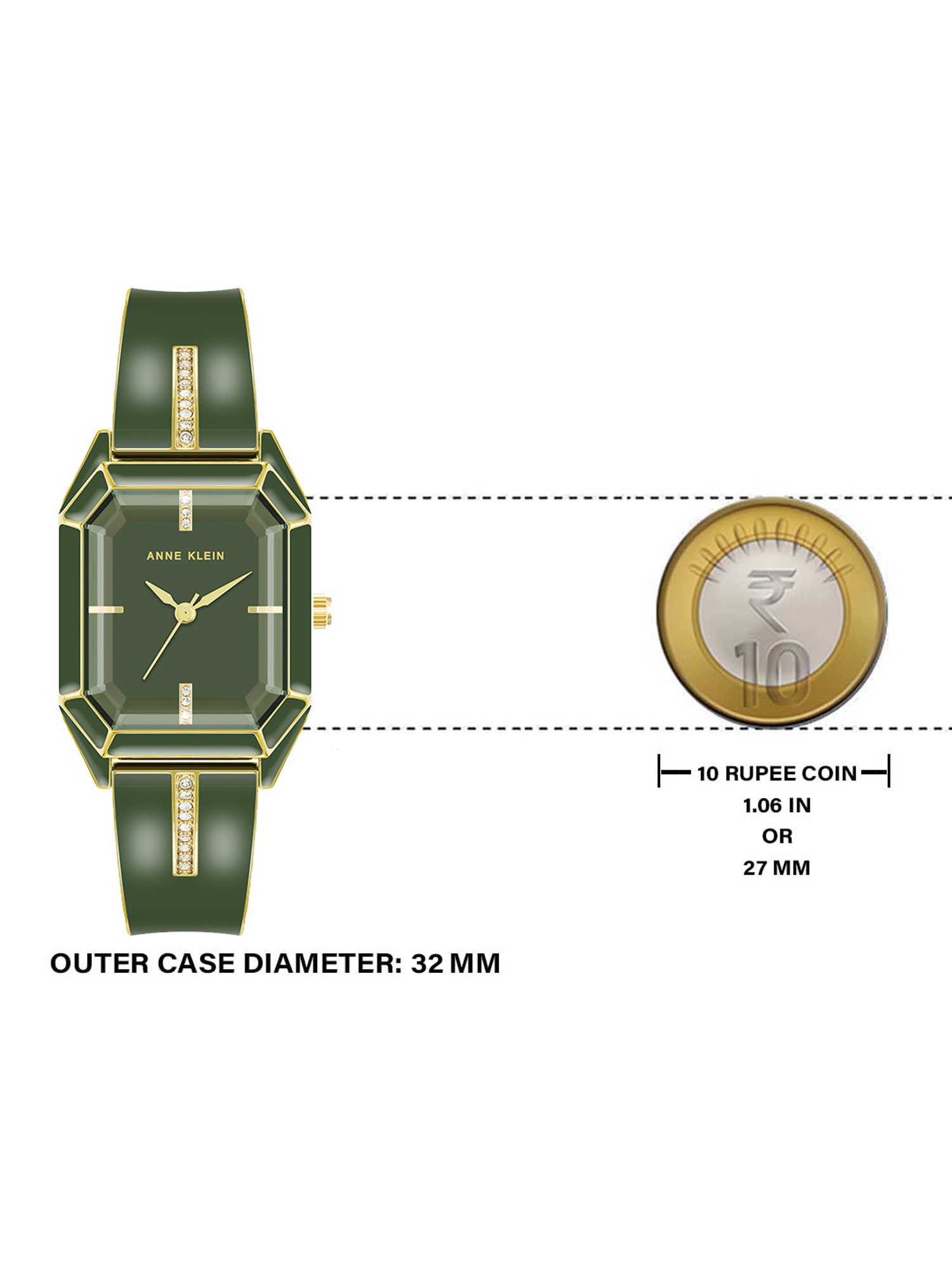 Anne Klein AK4042GPGN Analog Watch for Women