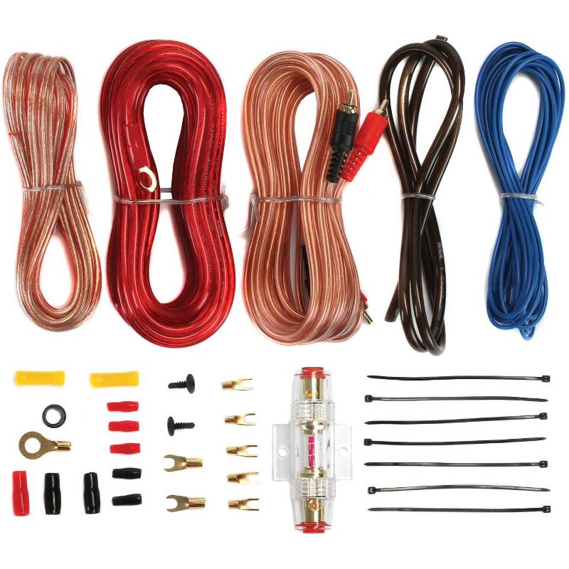 Soundstorm 8 Gauge Ga  Complete Car Amplifier Wiring Installation Kit, (2 Pack)