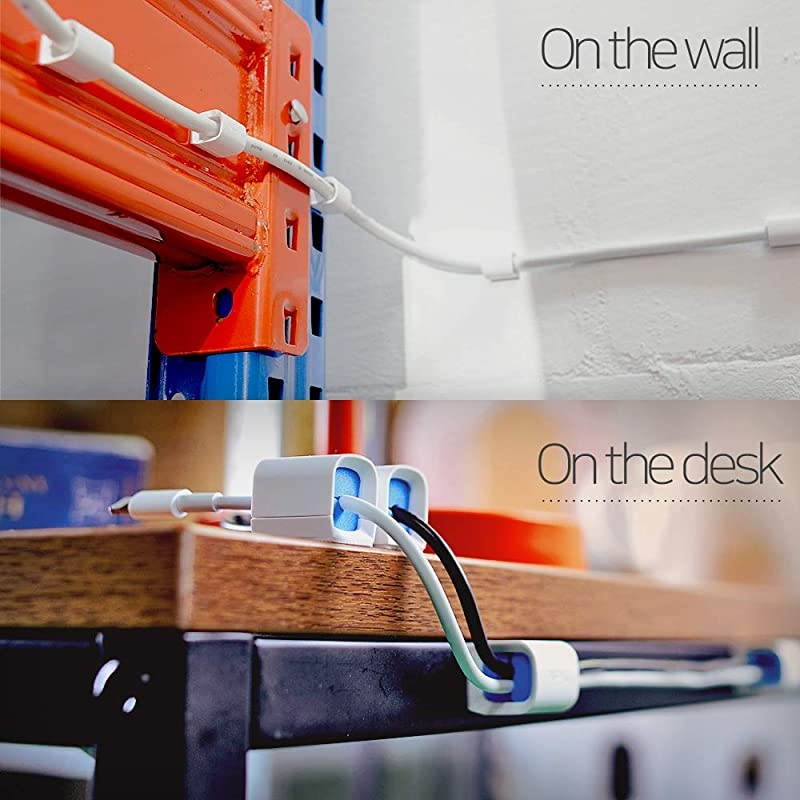 12 Pack Cable Clip with Eva Foam and Strong Adhesive Tape  Cable Tok Multipurpose Wire Management Drop for Home Office Car and Desk Convenient Cord Holder Organizer Gift for Family Black