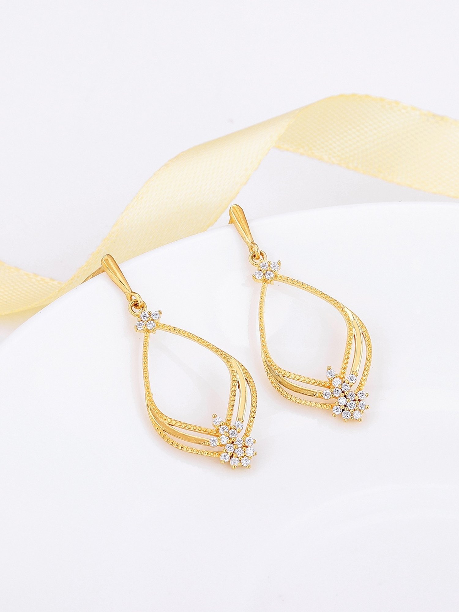 GIVA 92.5 Sterling Silver Princess Drop Earrings for Women