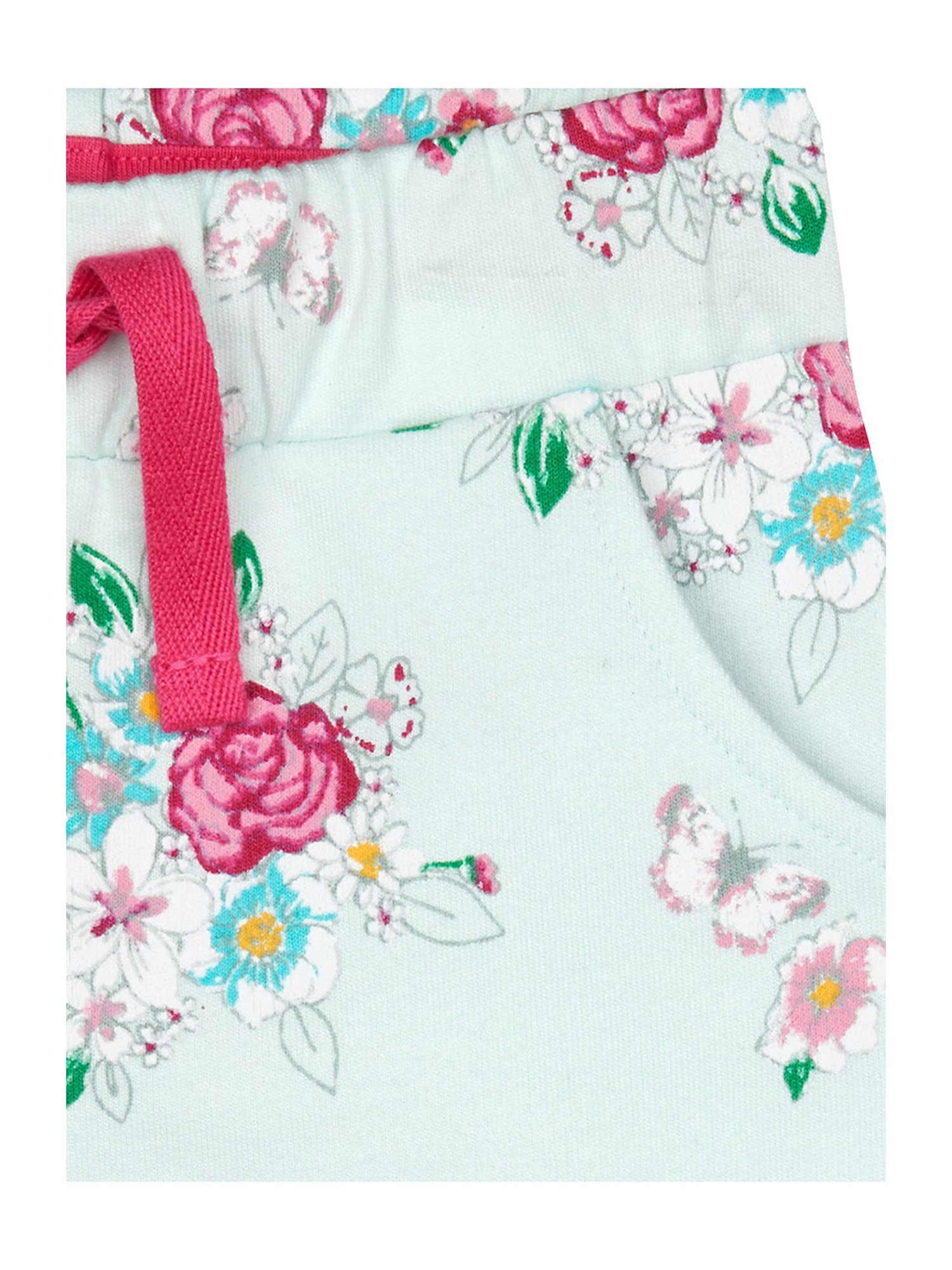 Mothercare Kids Mint Green Floral Print Trackpants