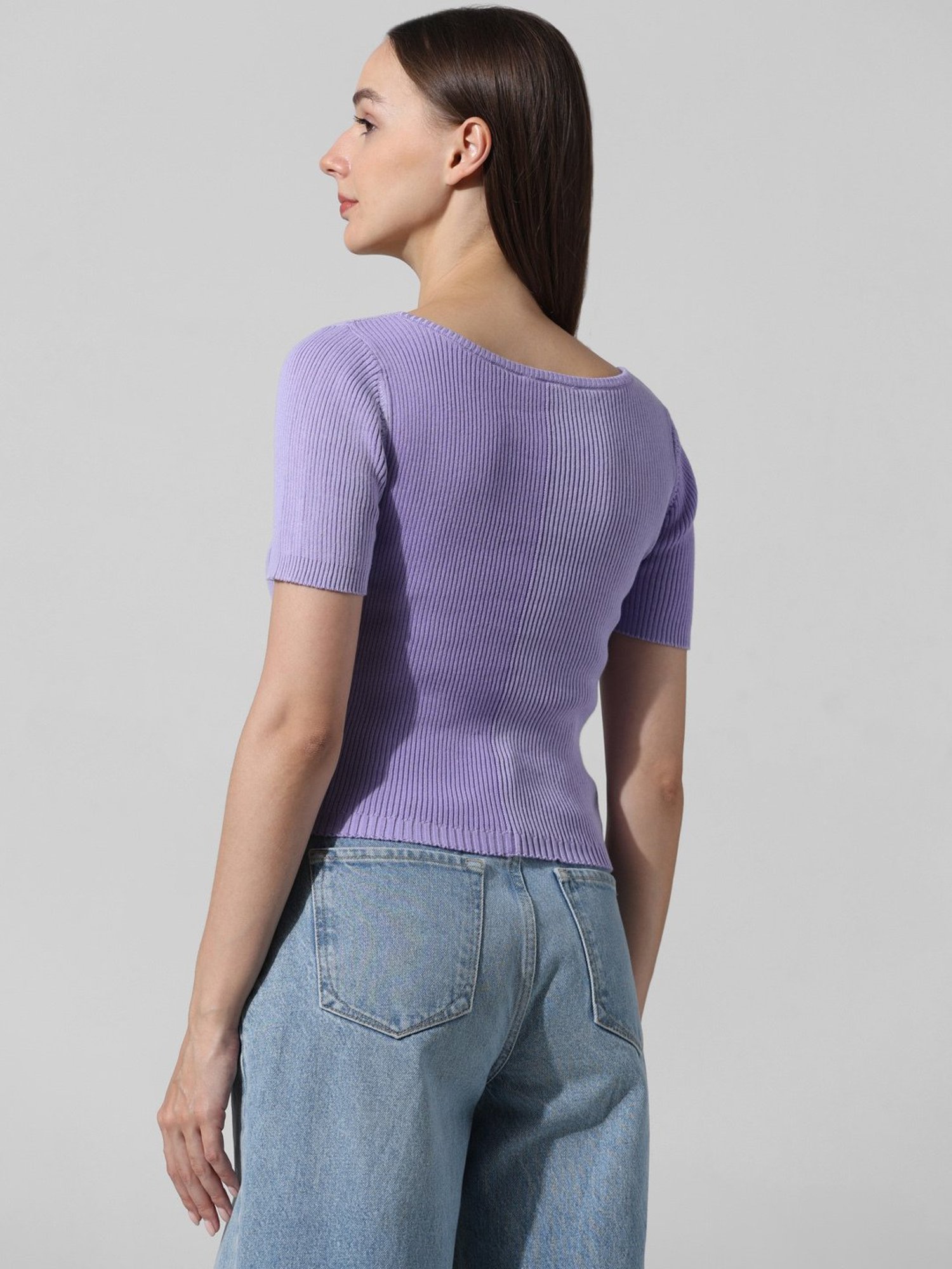 Only Lavender Cotton Regular Fit Top