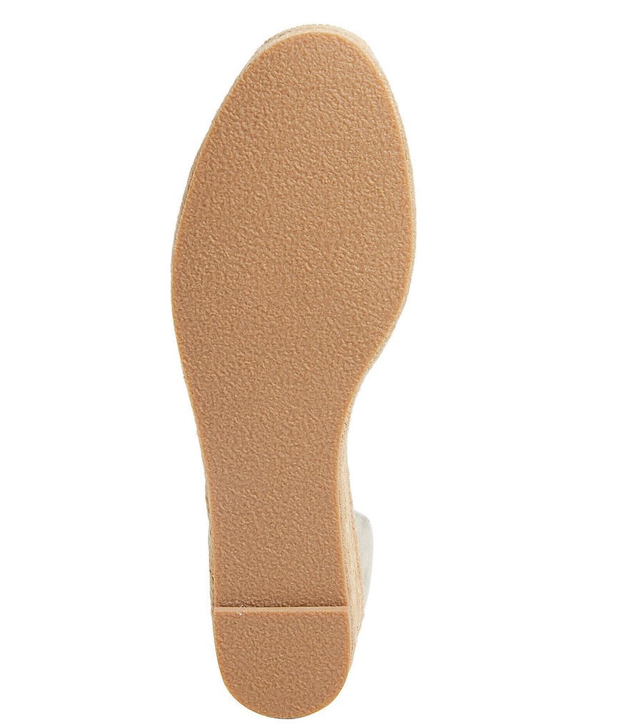 Jack Rogers Palmer Closed Toe Ankle Strap Suede Wedge Espadrilles