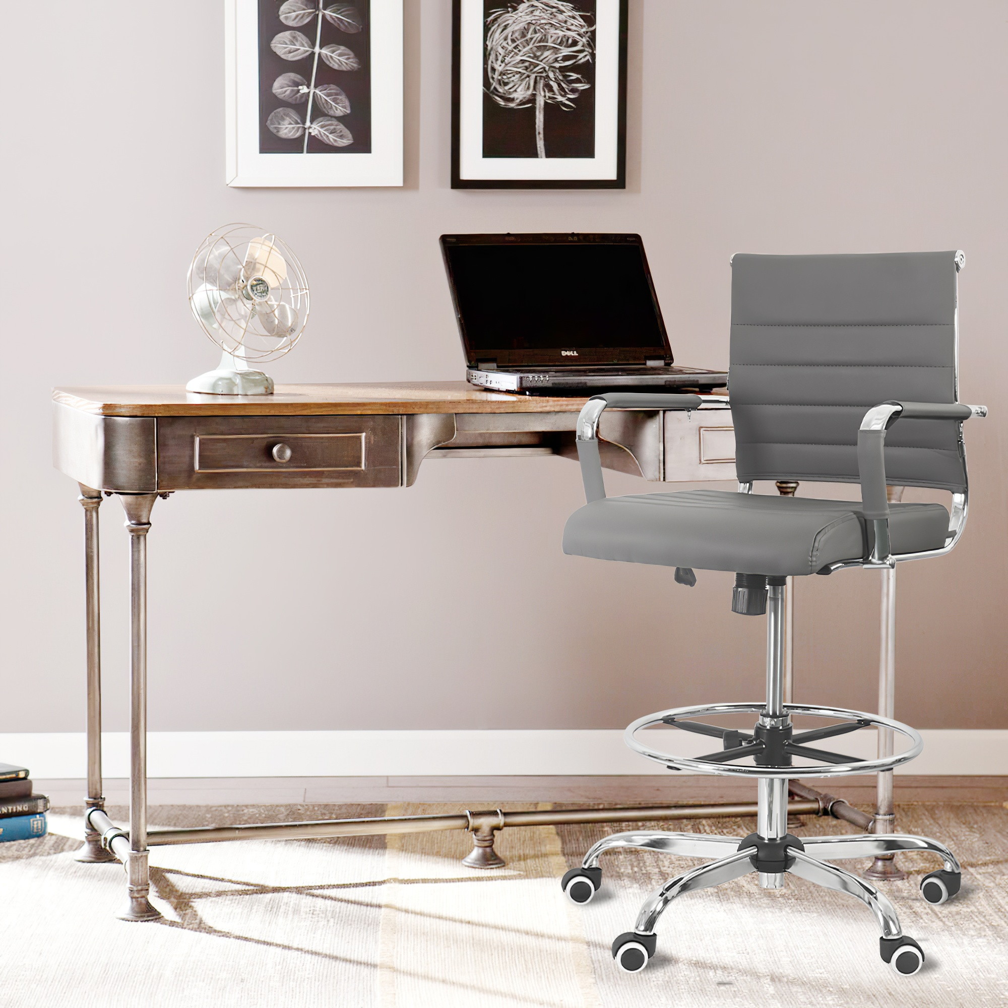 Gray Ergonomically designed office chair
