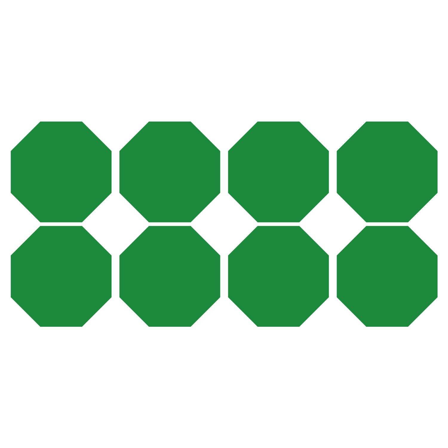 LiteMark 3.5 Inch Black Removable Octagon Decals - Pack of 18