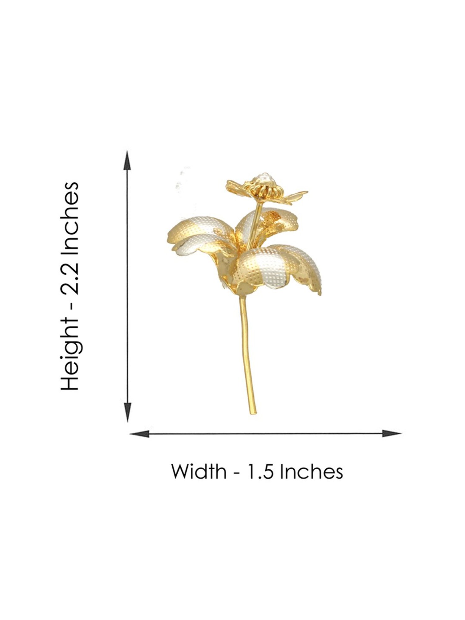 Sri Jagdamba Pearls Golden 0.8 Silver Flower - 9.5 gm