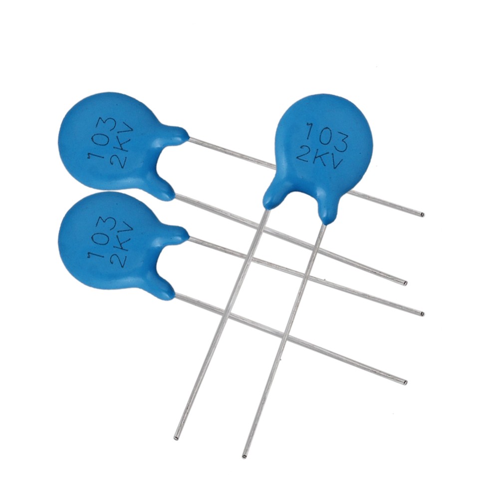 100 PCS New 10nF 2KV 103M High Voltage Disc Ceramic Capacitor 2000V Blue