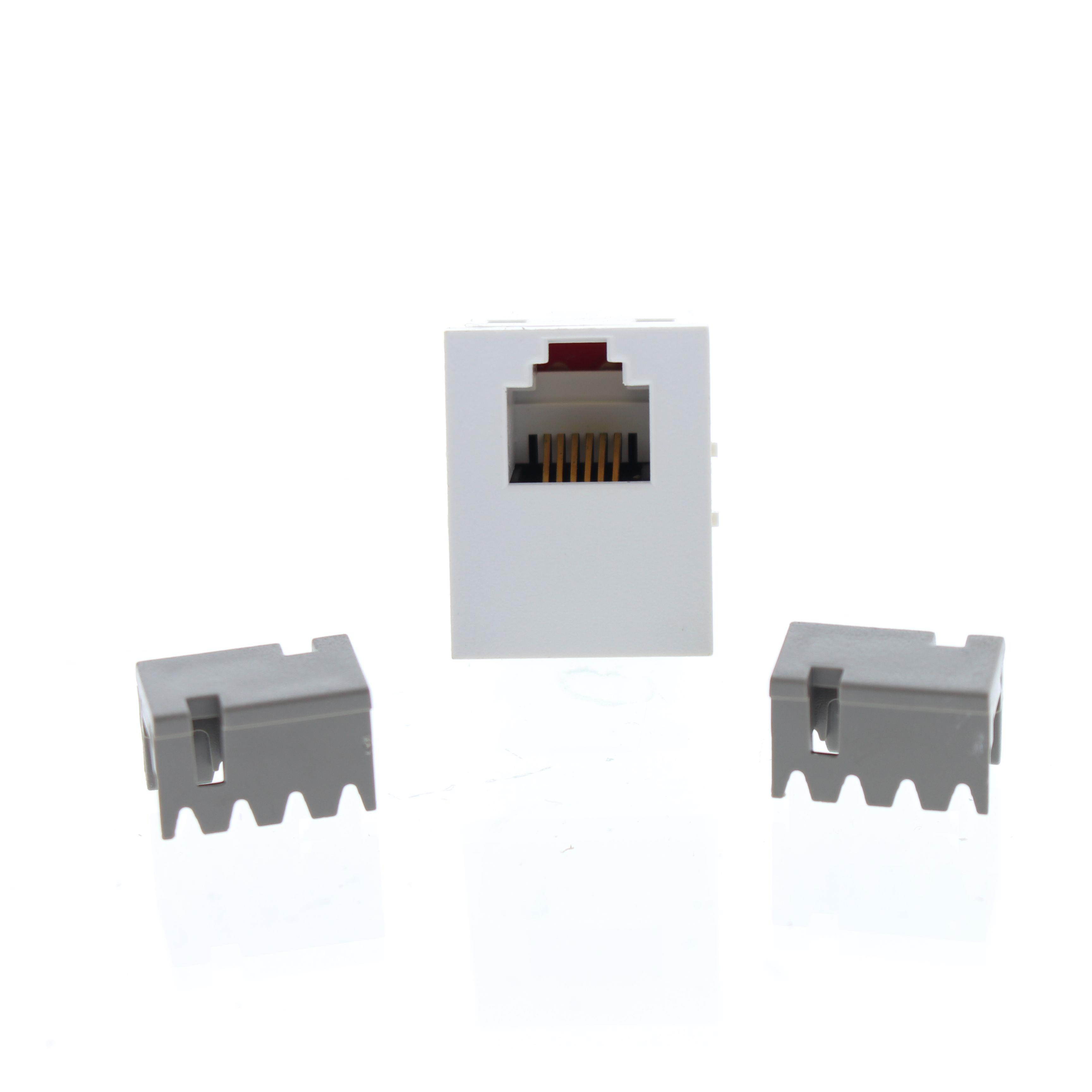 P&S White 6-Wire Phone Jack RJ25C Telephone USOC Wiring Cat3 Category 3 S6U-W