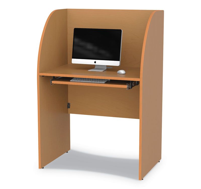 Linea Italia&reg; Study Carrell, 23 1/2w x 33d x 48 1/2h, Maple SC800MAP