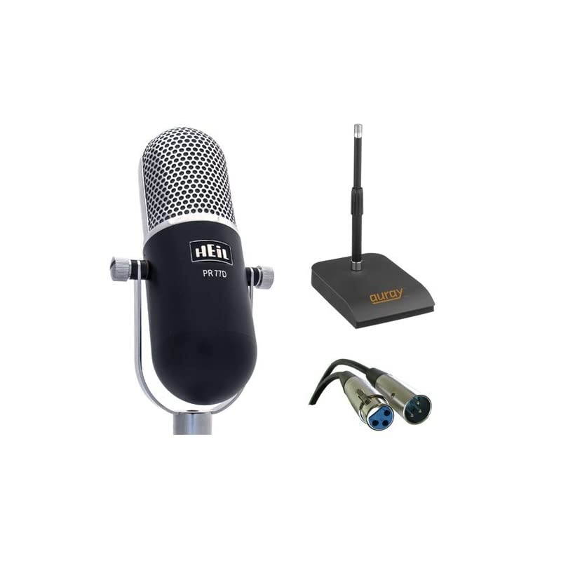 PR-77D Vintage Microphone (Desktop Bundle, Black)