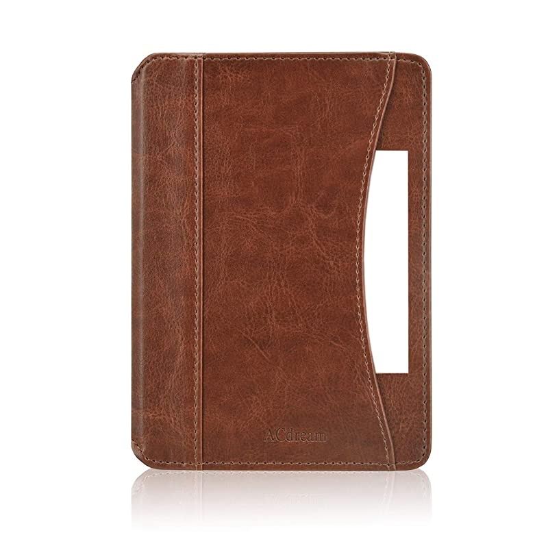Case Fits All-New Kindle 10th Generation 2019 and 8th Gen 2016 ONLY (NOT FIT Kindle Paperwhite/Kindle Oasis), Folio Smart Leather Cover with Auto Wake Sleep & Front Pocket, Brown