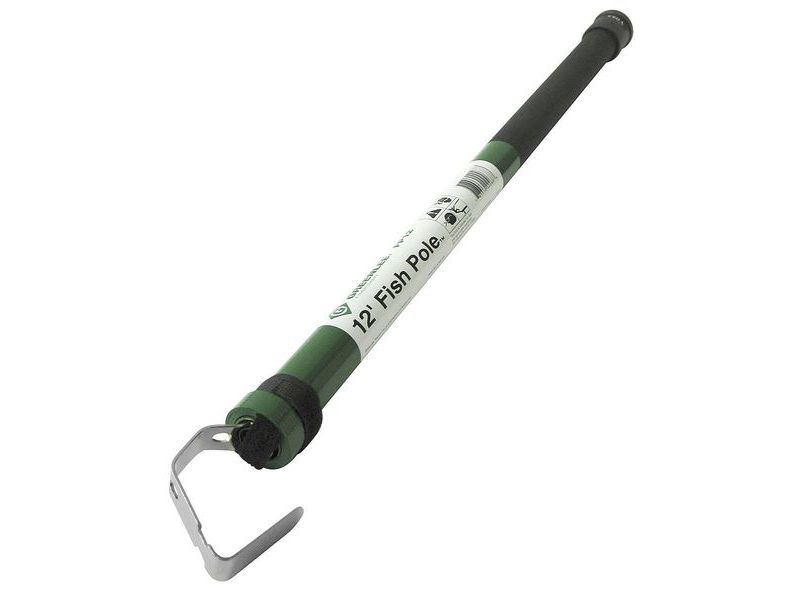 GREENLEE FP12 Telescoping Fish Stick,12 ft,Fiberglass