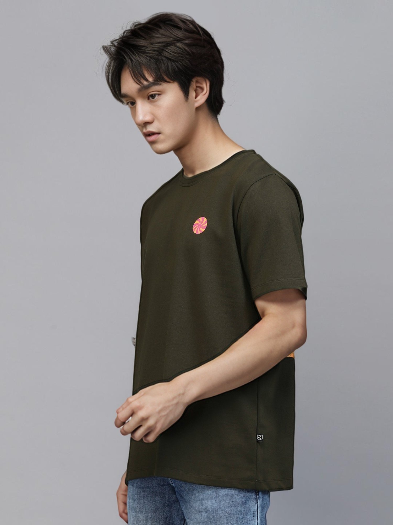 Rigo Green Loose Fit Printed T-Shirt