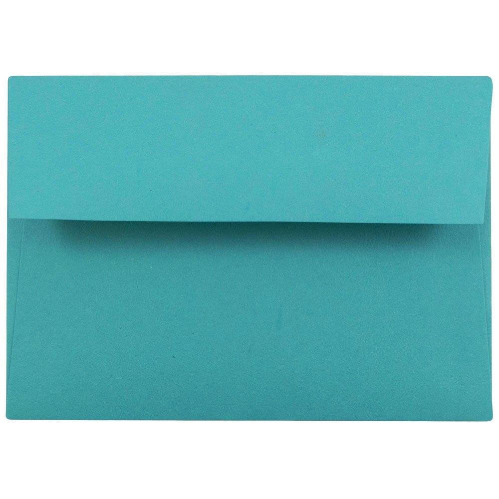JAM PAPER 4Bar A1 Colored Invitation Envelopes - 3 5/8 x 5 1/8 - Sea Blue Recycled - 25/Pack