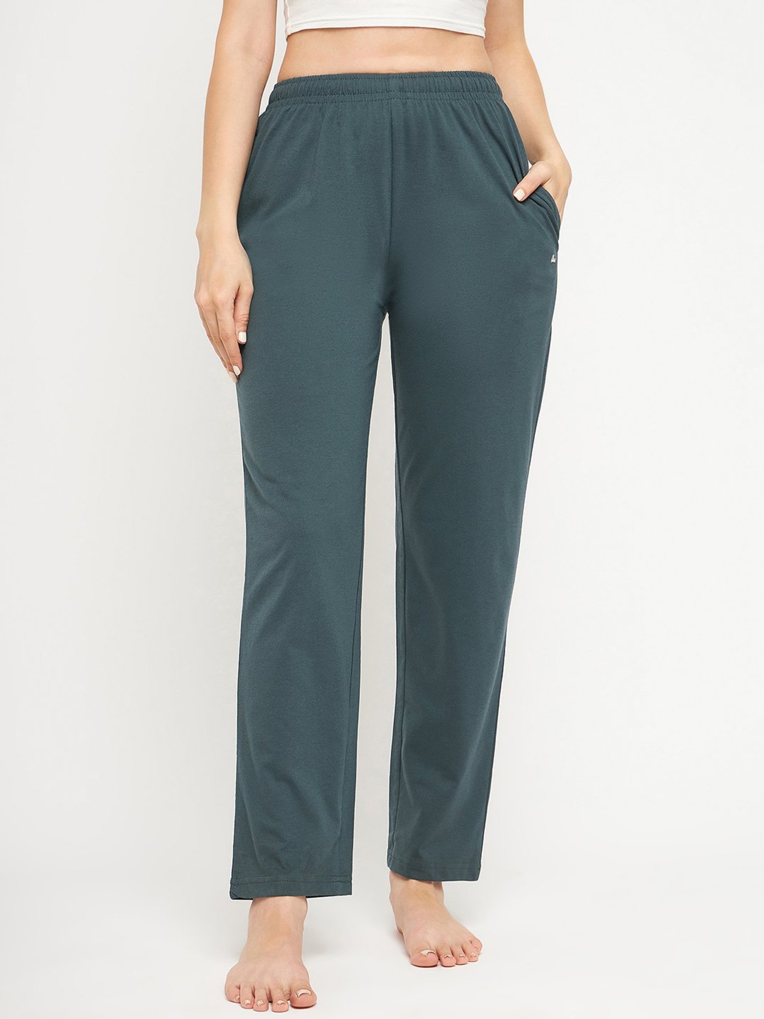 Okane Green Mid Rise Lounge Pants