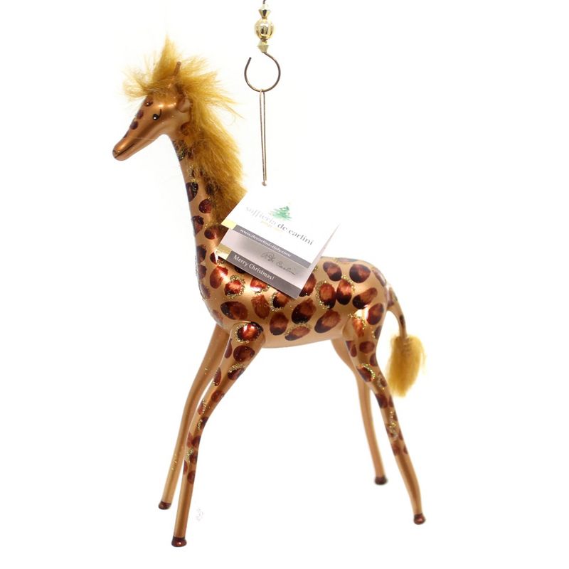 Italian Ornaments 8.0" Giraffe With Mane Ornament Safari Italian Zoo  -  Tree Ornaments