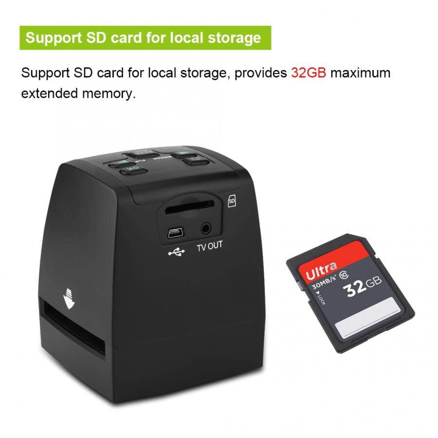 135/35/126/110/8mm Photo Scanner Slide Negative Film Scanner High Resolution CMOS image sensor Support SD card