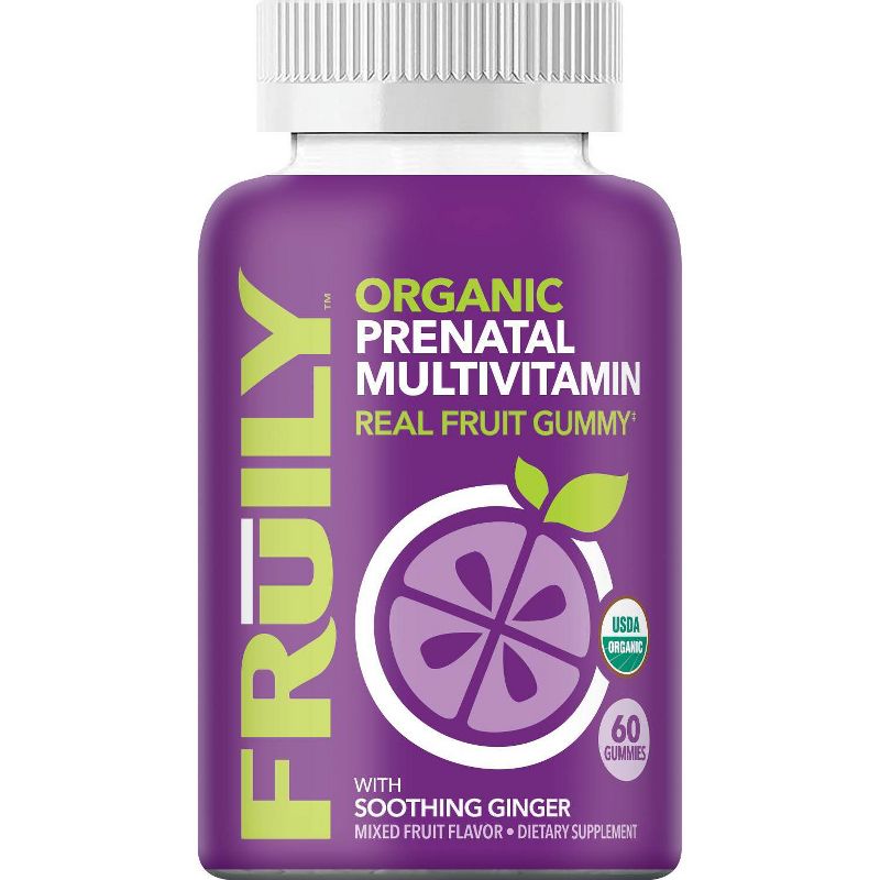 Fruily Organic Prenatal Multivitamin Real Fruit Gummy - 60ct