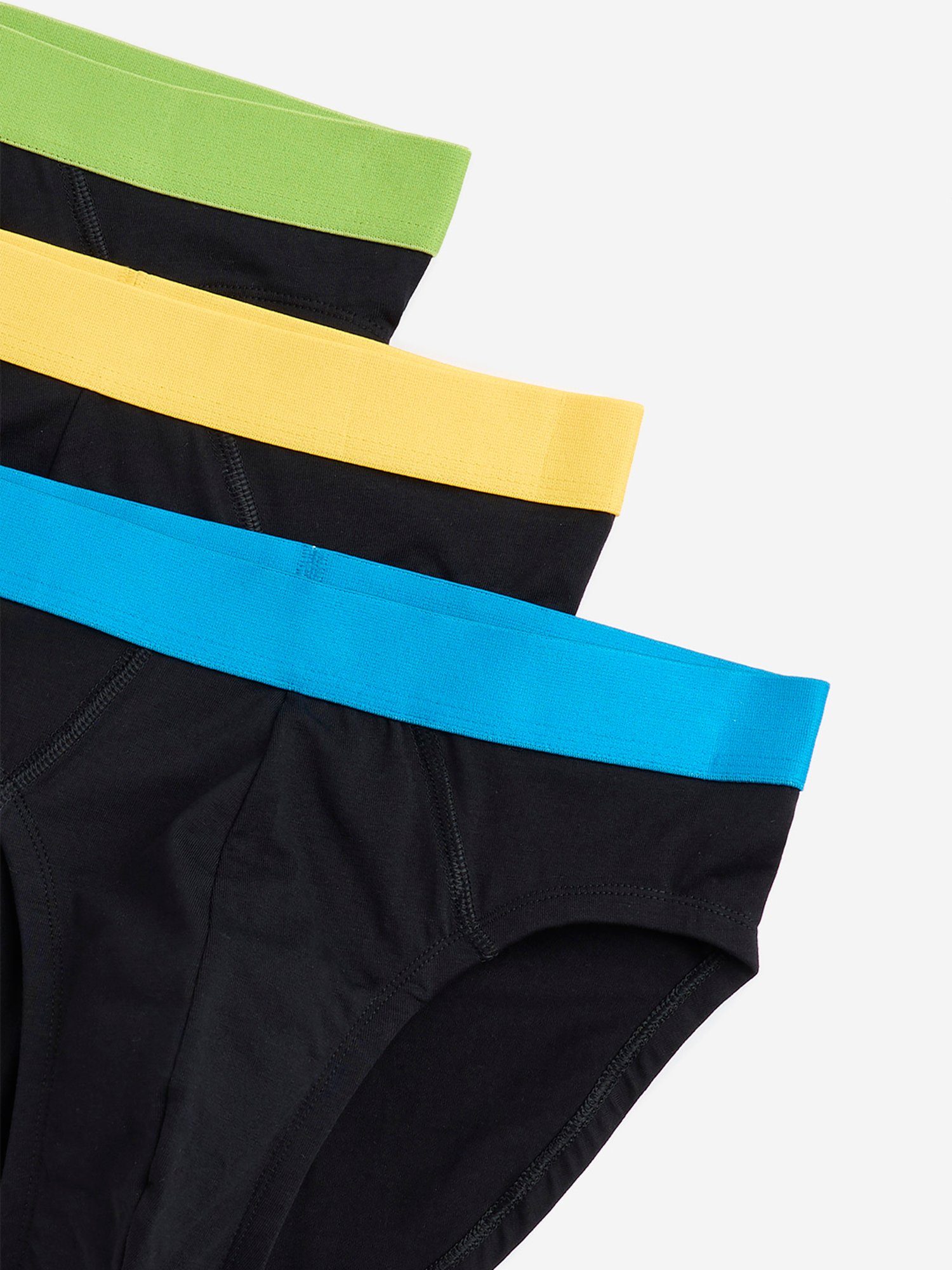 WES Lounge by Westside Black Cotton Blend Briefs - Pack of 3