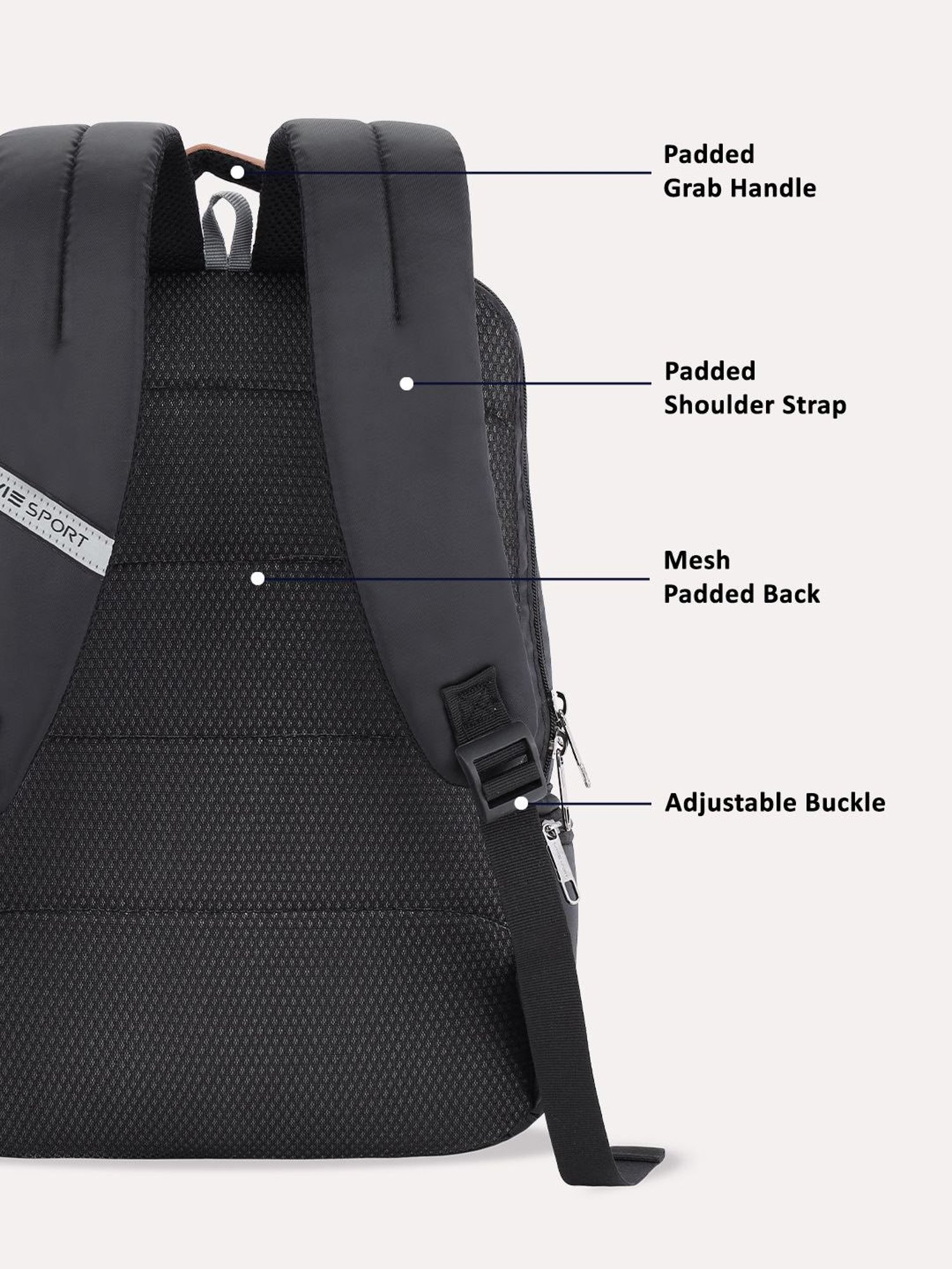 Lavie Sport Prodigy 22L Laptop Unisex Backpack For Men & Women Backpack for Girls & Boys (Tan)