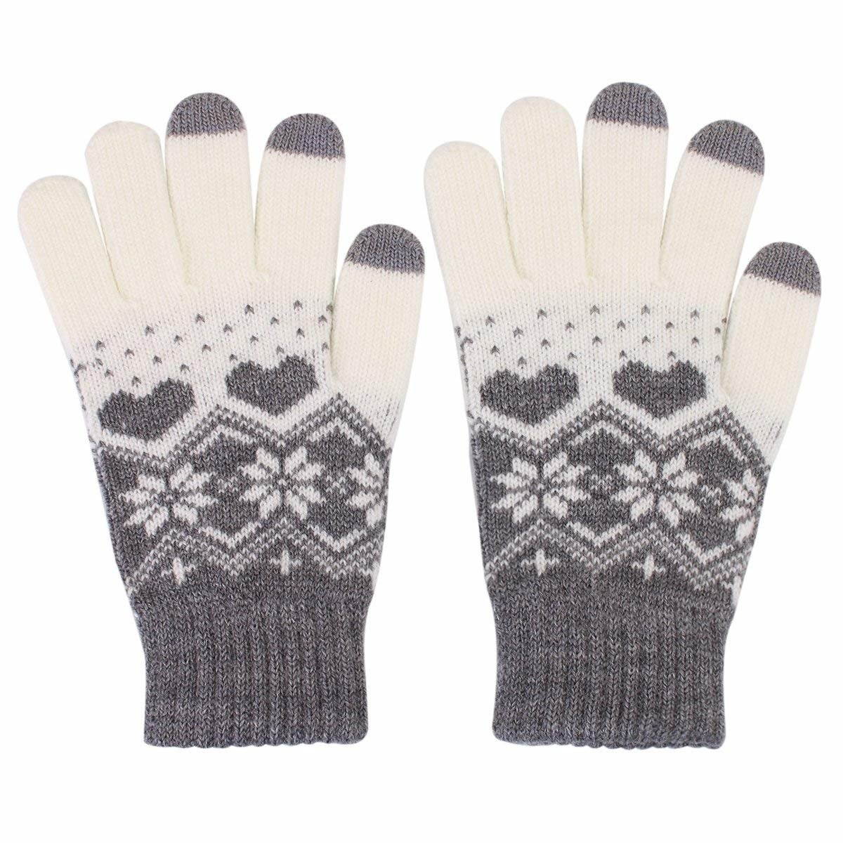 AICase Touch screen Gloves Cashmere Winter Warm Thick Knit