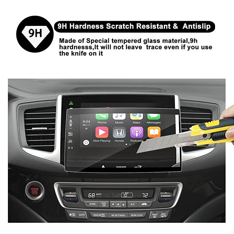 20162019 2020 2021 Pilot Passort Ridgeline Display Navigation TEMPERED GLASS Screen Protector HD Clear ScratchResistant Compatible with LX EX EXL Touring Elite