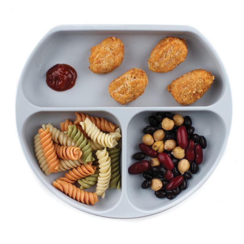 Bumkins Silicone Grip Dish - Gray