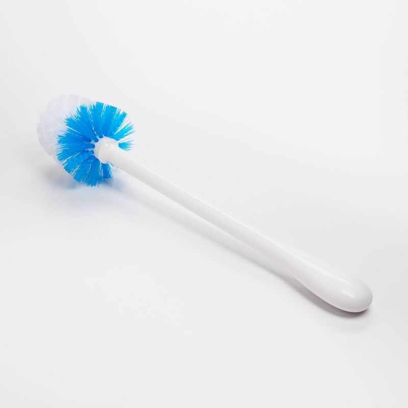Deluxe Aluminum Handle Toilet Brush with Fully Removable Liner White - Bath Bliss