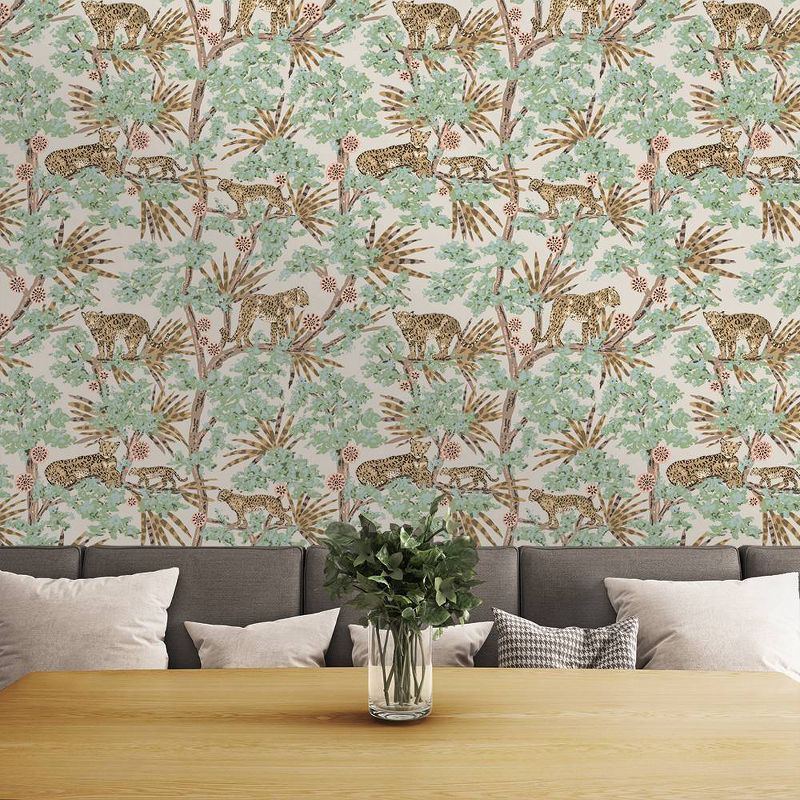 Tempaper Leopards Peel and Stick Wallpaper Mocha