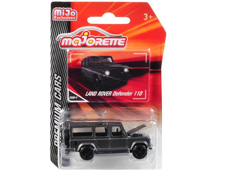 Land Rover Defender 110 Matt Gray "Premium Cars" 1/60 Diecast Model Car by Majorette