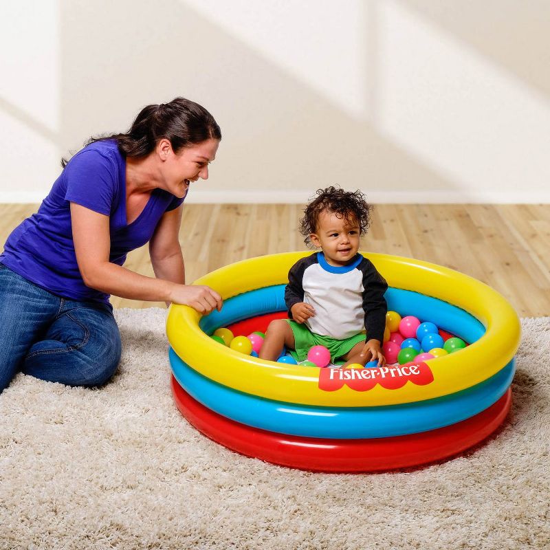 Fisher-Price 3 Ring Fun And Colorful Ball Pit Pool For Ages 2 And Up | 93501E-BW