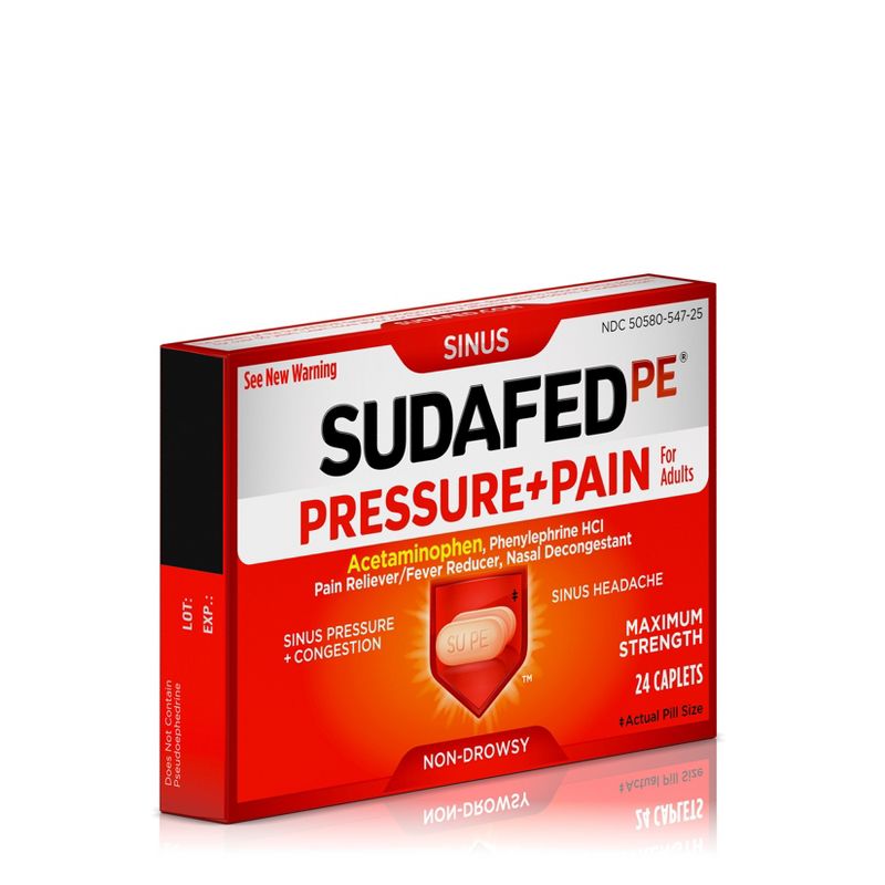 Sudafed PE Pressure + Pain Caplets - 24ct