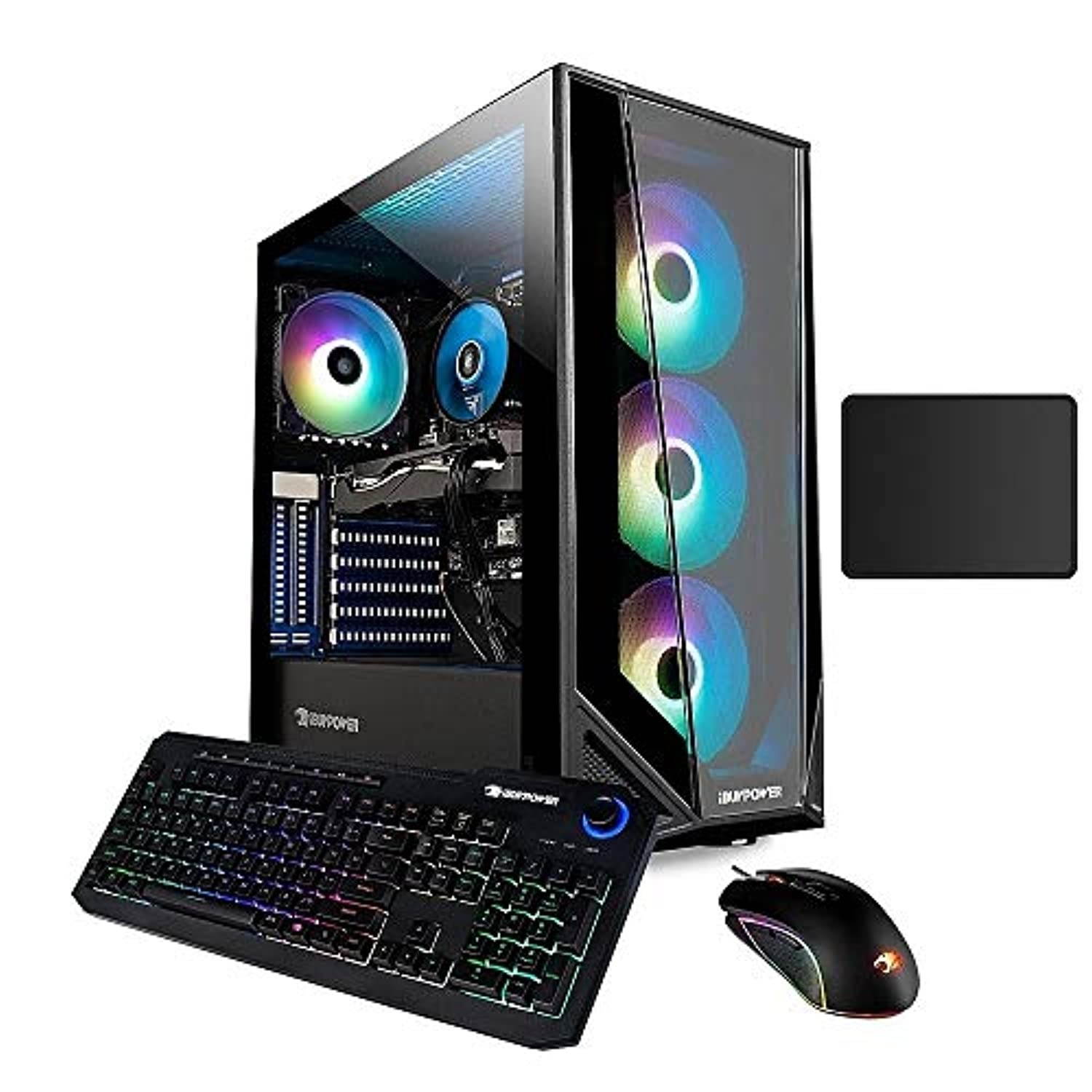 iBUYPOWER Desktop Gaming Computer | Intel Core i5-10400F | NVIDIA GeForce GTX 1650 | 32GB DDR4 Memory | 1024GBSSD +1TBHDD | Mouse and Keyboard | Windows 10 | with Woov Mouse Pad Bundle