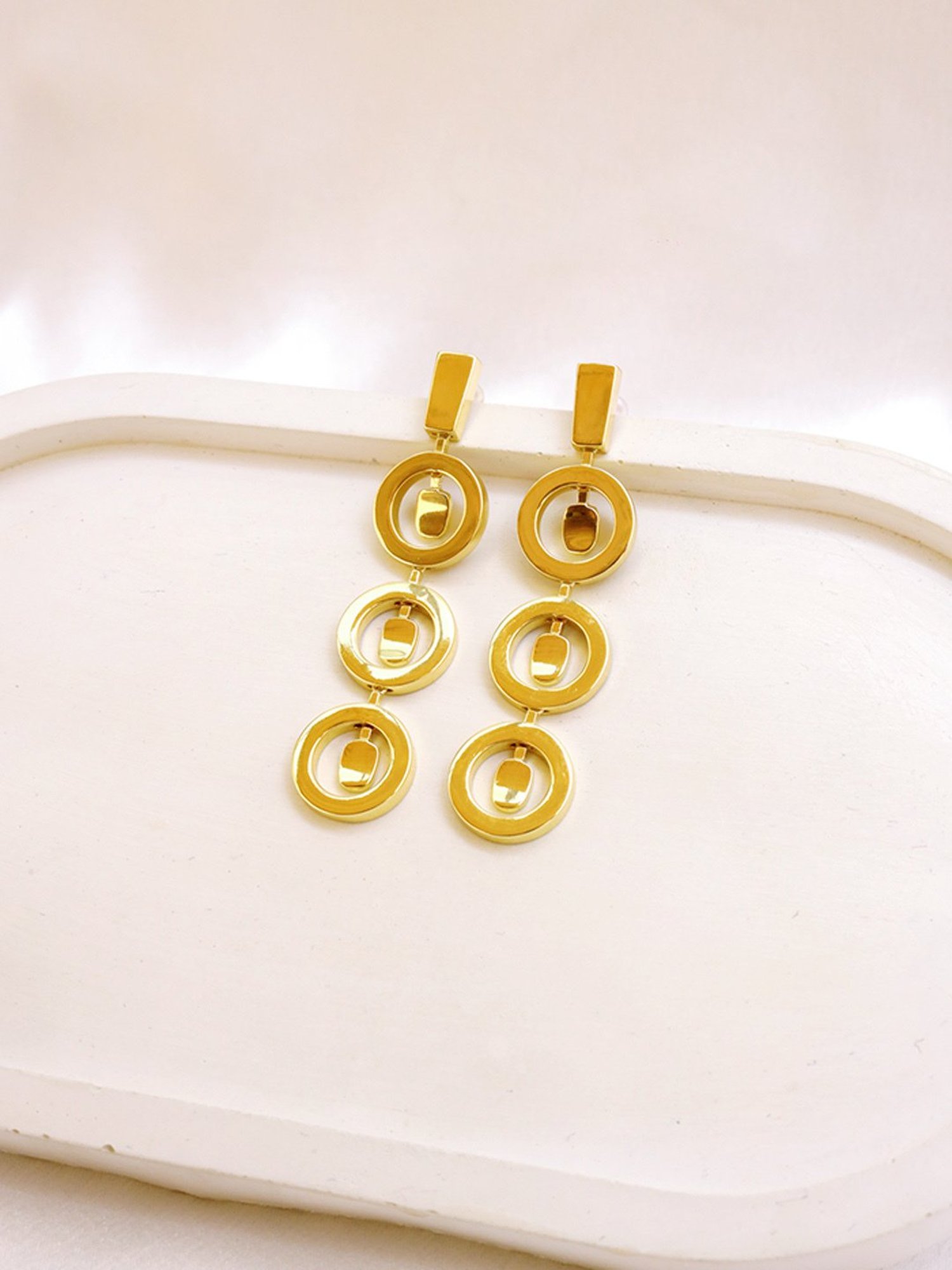 Perfectly Average Open Circle Hanging Earrings