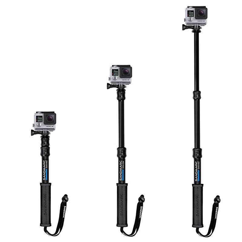 Pole - Compact Edition: 10-25" Waterproof Pole (Selfie Stick) for GoPro Hero 9, 8, Max, 7, 6, 5, 4, Session, 3+, 3, 2, HD & Osmo Action