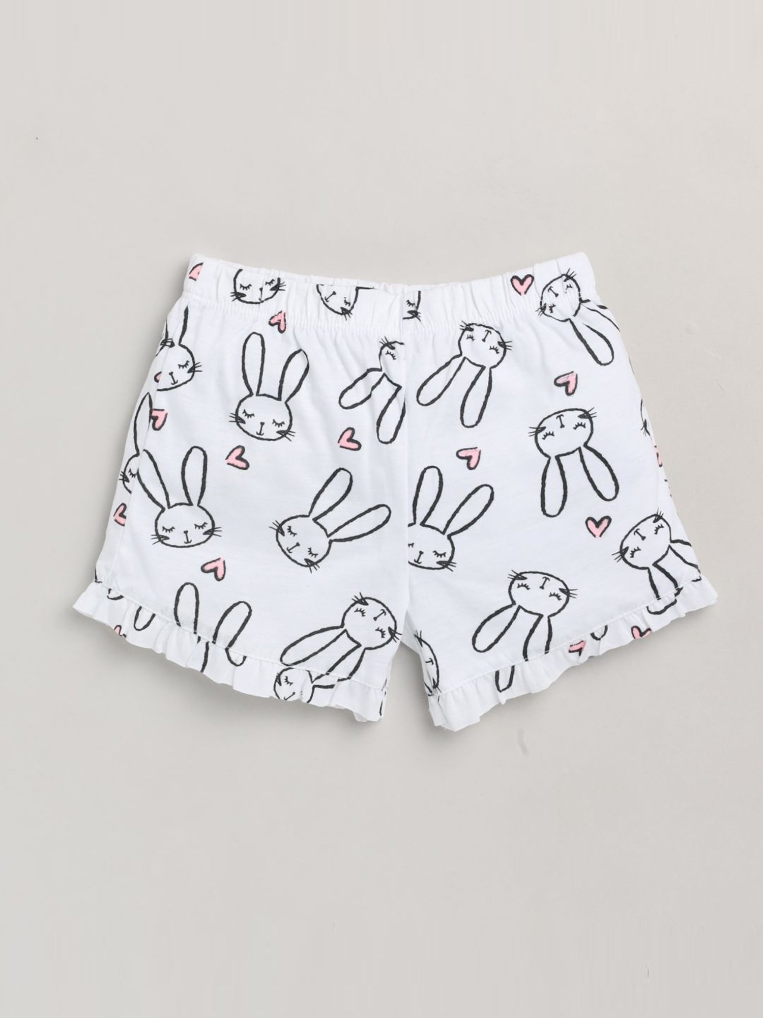 Lazy Shark Kids Light Pink Printed T-Shirt & Shorts