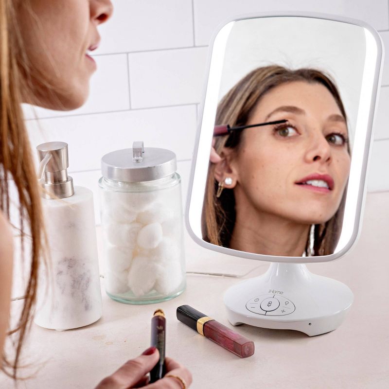 iHome 7" X 9" Reflect Lighted LED Vanity Makeup Mirror with Bluetooth Audio