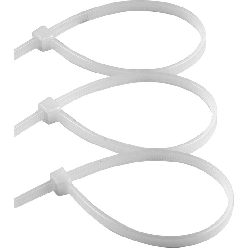 Power Gear 100pk Cable Ties Clear