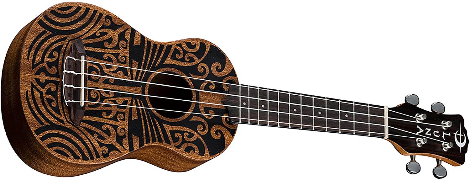 Luna Guitars Uke Tribal Mahogany Soprano Ukulele