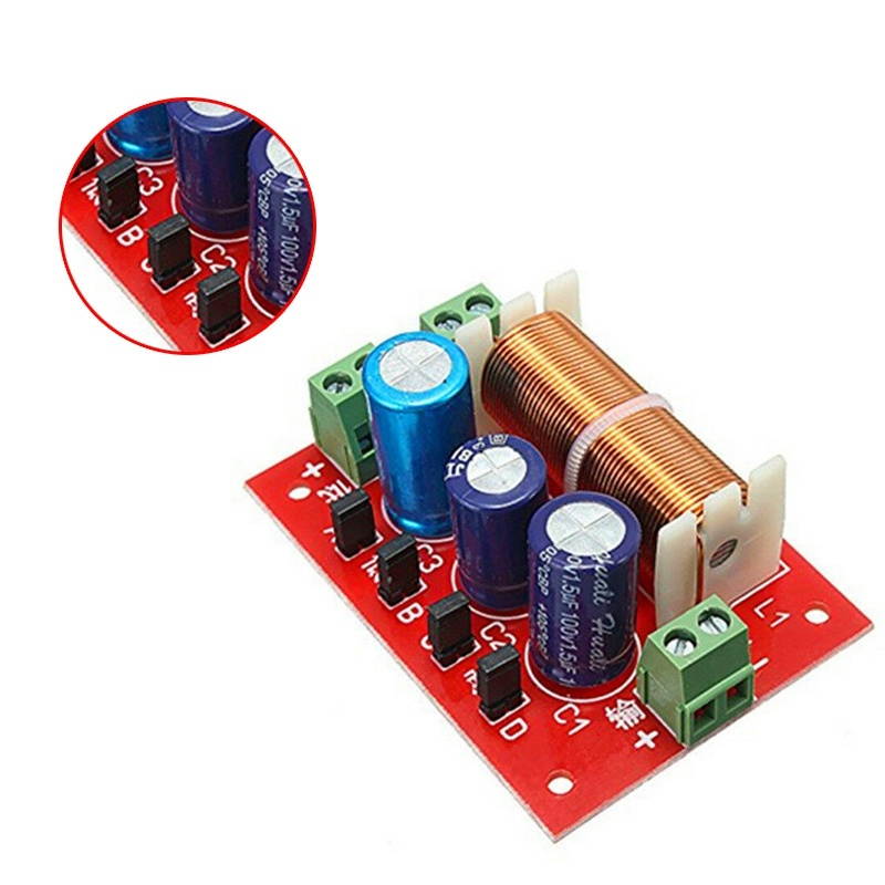 200W Pure Bass Speaker Crossover 1 Way Frequency Divider & 400W Speaker Crossover 2 Way High-Low 4-16 Ohm
