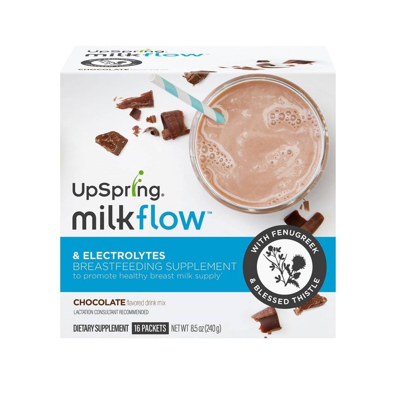 Upspring Milkflow + Electrolytes 16pk Breastfeeding Supplement Drink Mix - Chocolate