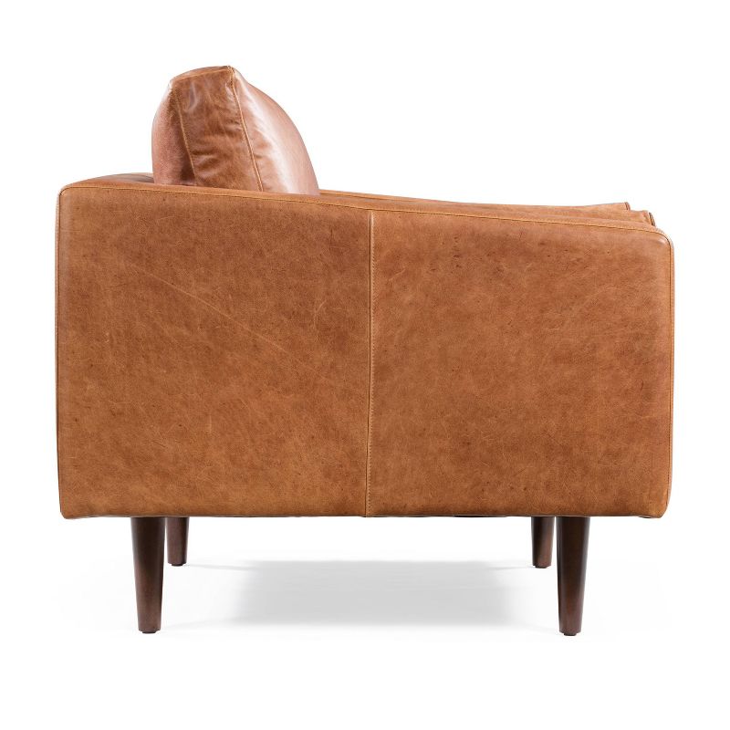 Florence Mid Century Modern Lounge Chair Cognac Tan - Poly & Bark