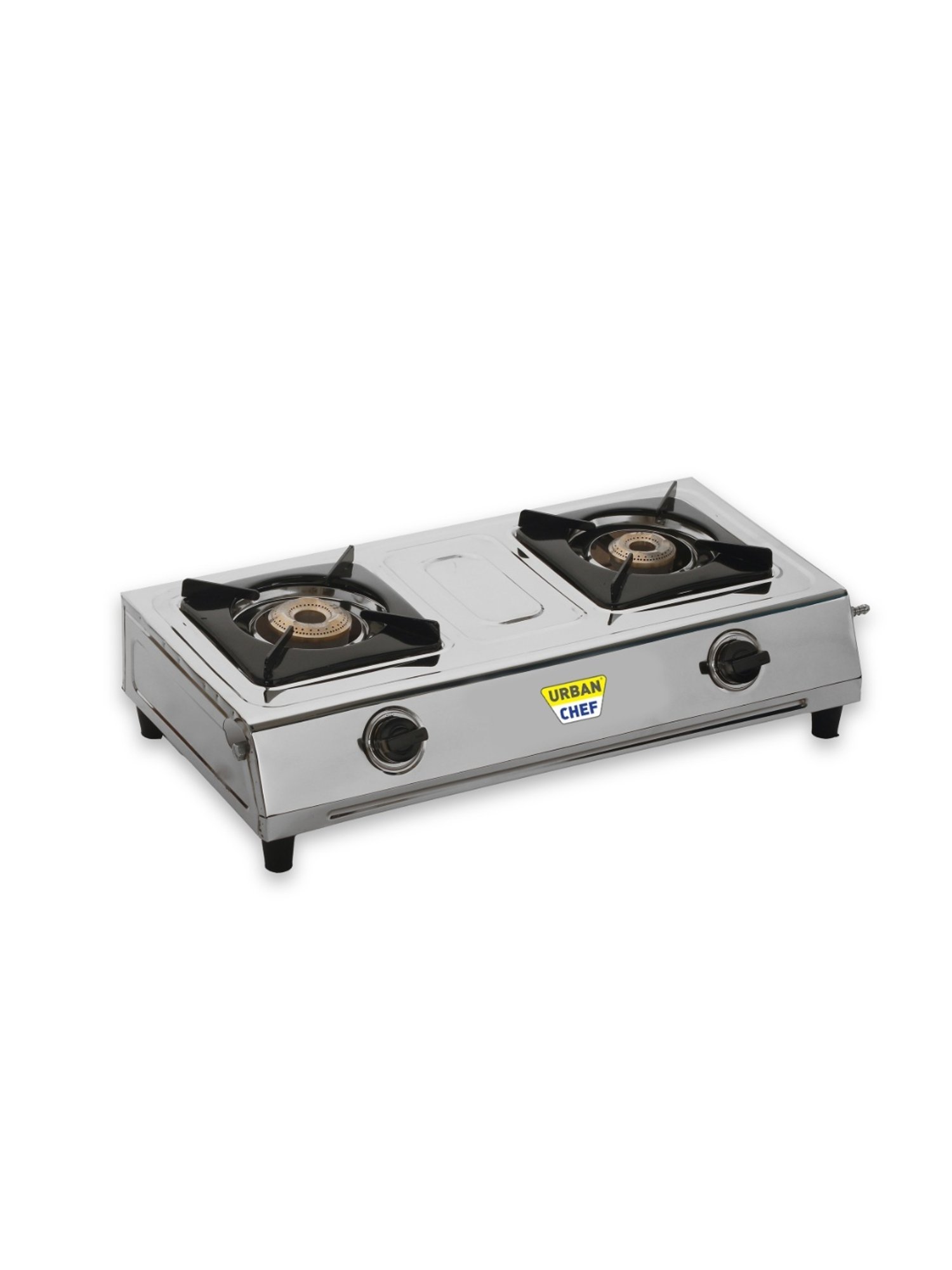 Urban Chef Gas Stove with 2 Burners ( Silver/Black )