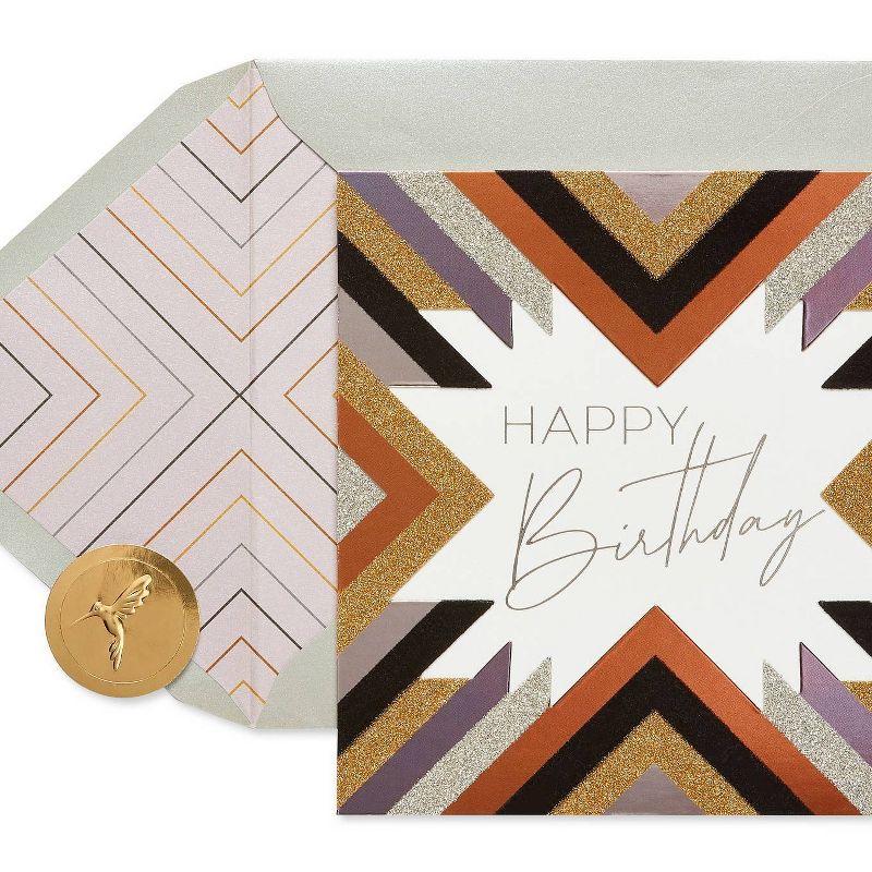 Panel Patterning Happy Birthday Card - PAPYRUS