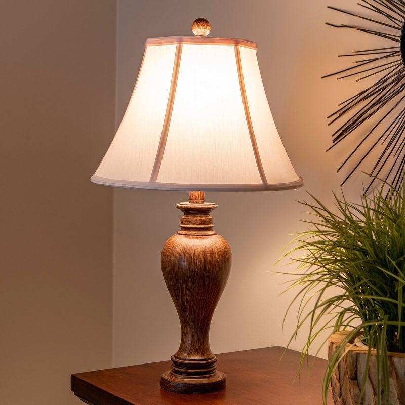 25" Truman Sculpted Resin Table Lamp Darkbo - Decor Therapy