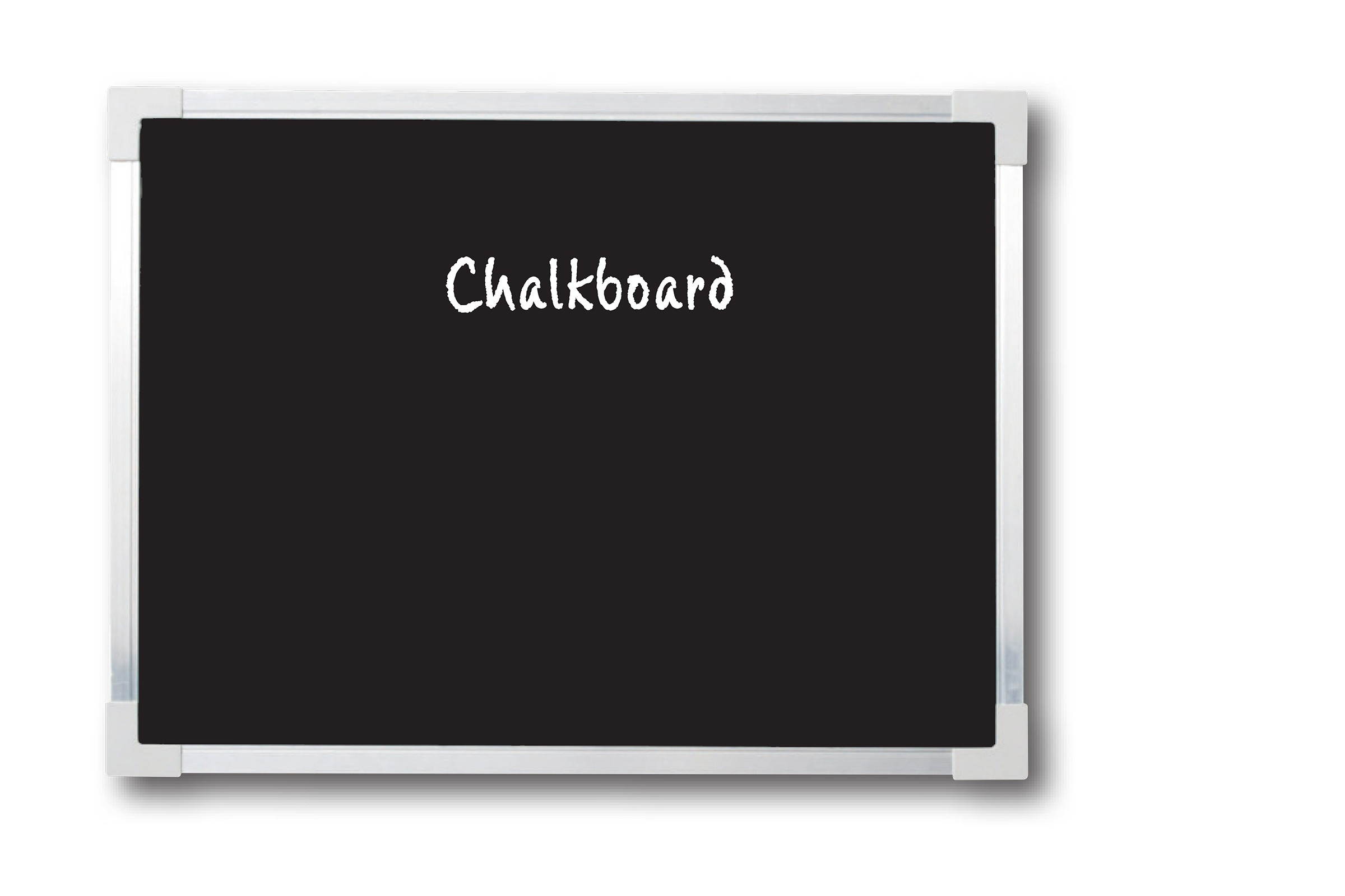 Flipside Products 36" x 48" Black Aluminum Framed Chalkboard for Classroom, Office and Home