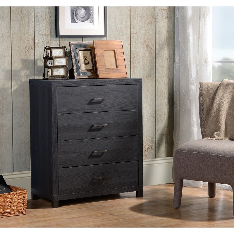 Cary 4 Drawer Chest Black/White - loft607