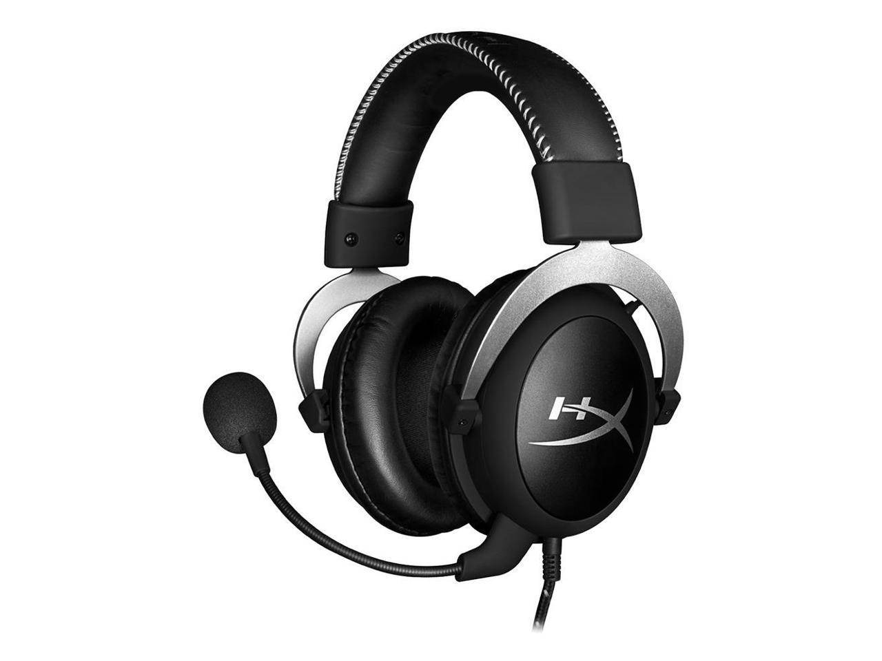 HyperX -Cloud Silver Storm headset headset gaming hacker gaming headset Headset with Mic 53 Driver 3.5mm Jack-Silver