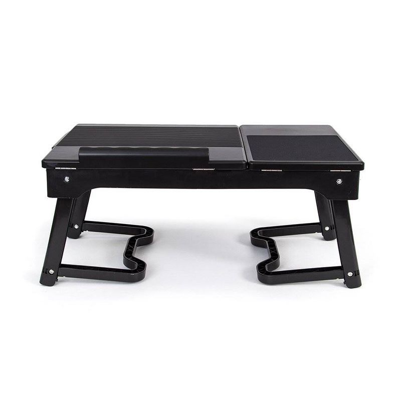 Origami Multi Functional Laptop Computer Tray Table Stand with LED Light, Black